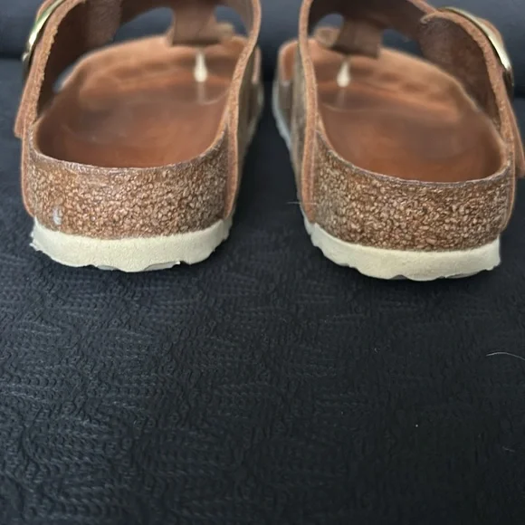 Birkenstock Gizah Big Buckle Oil Rubbed Cognac Brown Leather 37 - Picture 4 of 10